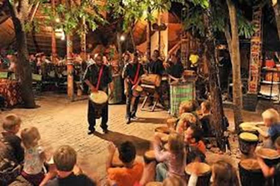 Boma Dinner & Drum Show - The drum show asks you to join in