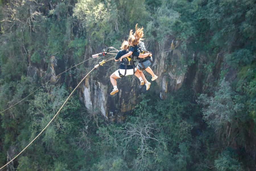 Experience Bungee, Swing & Slide from Victoria Falls Bridge - The 111-meter bungee is the main test