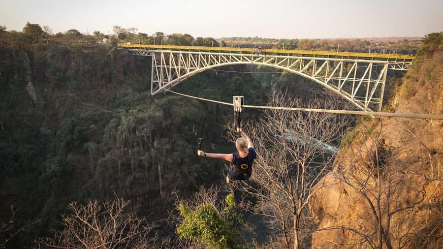 From Victoria Falls: Zip Line from the Victoria Falls Bridge - The views are part of the ticket