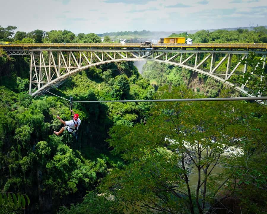From Victoria Falls: Zip Line from the Victoria Falls Bridge - What happens from arrival to landing