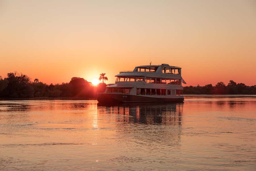Victoria Falls: 2-Hour Luxury Zambezi River Sunset Cruise - Upstream along the mighty Zambezi