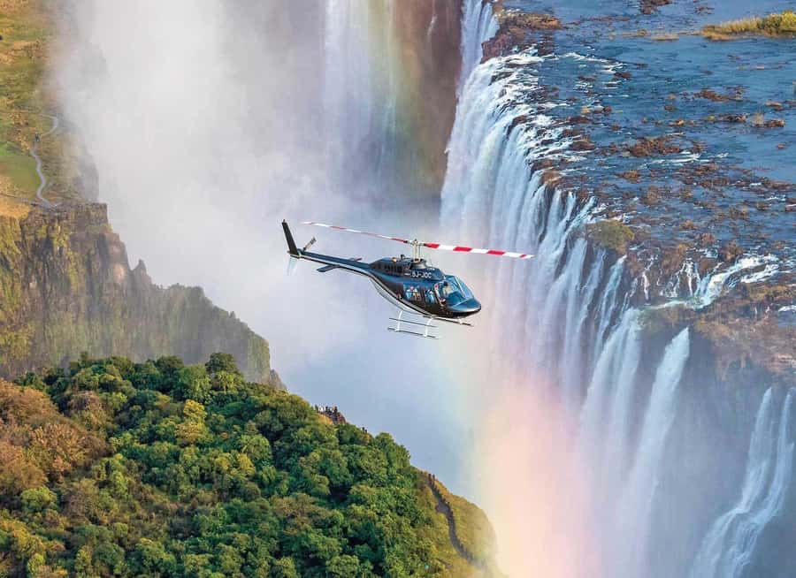Victoria Falls: Helicopter Flight Aerial View of The Falls - Why Victoria Falls is best understood from the air