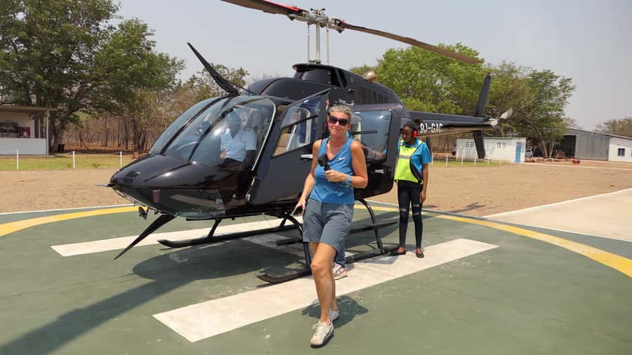 Victoria Falls: Helicopter Tour with Hotel Pickup - The first view of Victoria Falls