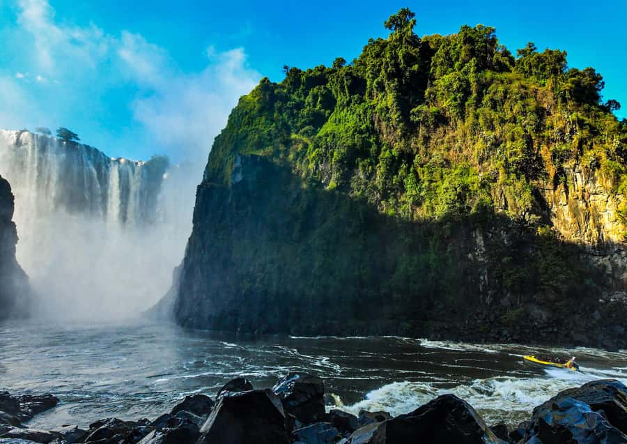 Victoria Falls: Jetboat Adventure Experience - Entering the Boiling Pot beneath Victoria Falls