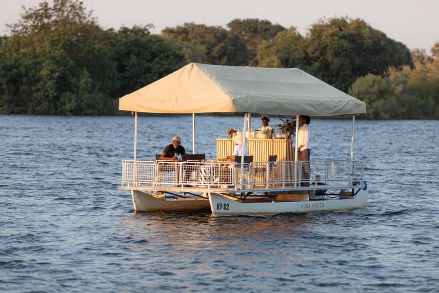 Victoria Falls: Private Sunset Cruise on the Zambezi River - Setting out on the Zambezi