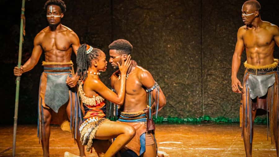 Victoria Falls:Theatre Simunye The Spirit of Africa,Zimbabwe - Entering the 195-Seat Open-Air Theatre
