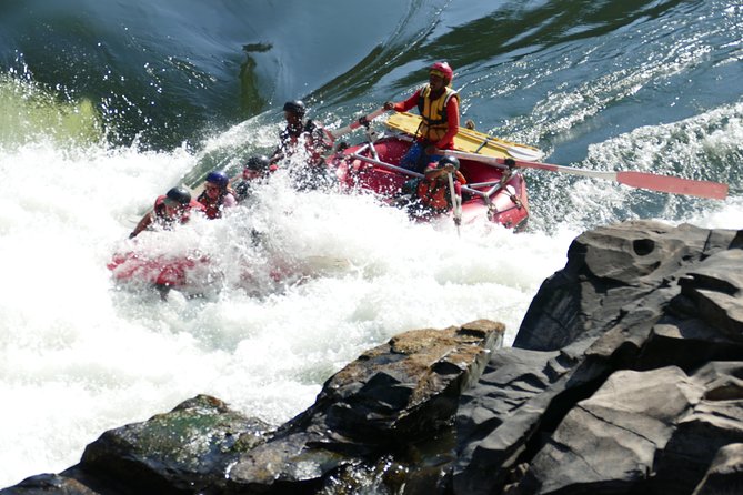 Zambezi River Class IV-V White-Water Rafting from Victoria Falls - The climb out and the barbecue reward